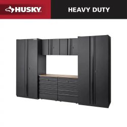 6-Piece Heavy Duty LINE-X Garage Storage System in Black