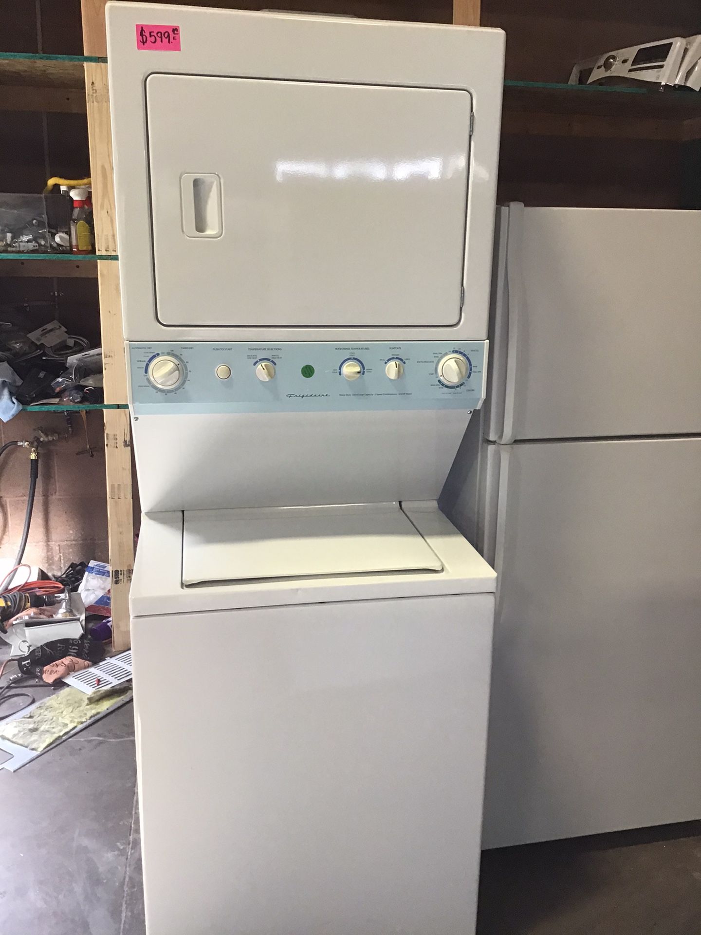 Frigidaire electric stackable washer and dryer 🚨3 months warranty 🚨