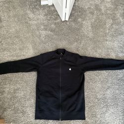 Apple zip-up jacket ( Black )