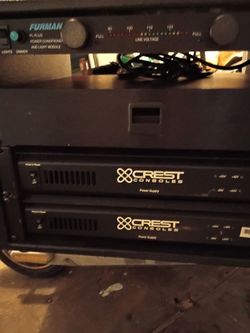 Crest audio amps with cords