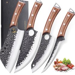 Brand new 4-piece Hand-Forged Kitchen Knife Set