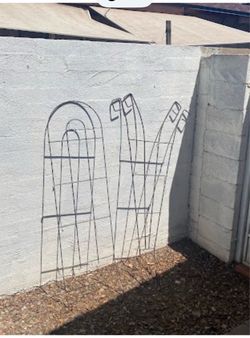 Metal Garden Trellises Set of 2