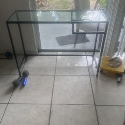 TV Top Glass Neat Condition $45 Just Today