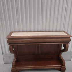 ANTIQUE   MARBLE  TOP  CONSOLE  TABLE
