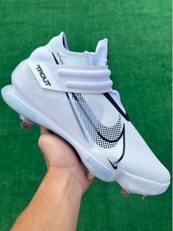 NIKE FORCE ZOOM TROUT 7 “WHITE / PURE PLATINUM” METAL BASEBALL CLEATS (Size 11.5, Men’s)