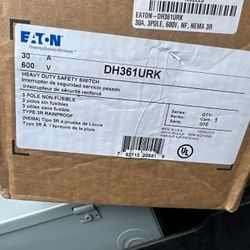 Disconnect 600 Volt 30 Amp EATON 