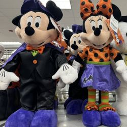 Disney Halloween Mickey Mouse and Minnie Mouse Porch Greeter Dolls 2024