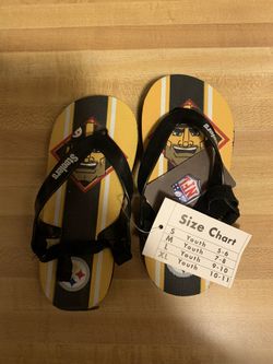 Pittsburgh Steelers flip flops (New!)