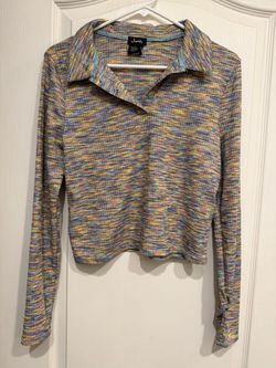 Justify Multicolor Space Dye Cropped Top