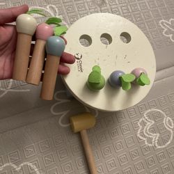 Classic World Montessori Wooden Carrot Harvest Hammer Toy 🥕🌱