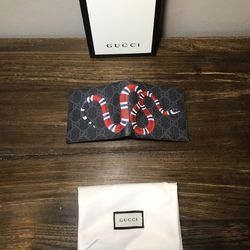 Gucci Black GG King Snake Wallet