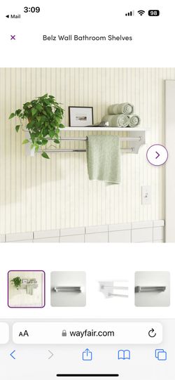 Brand NEW White Bathroom Shelf 
