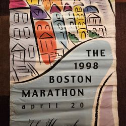 Rare Vintage 1998 Boston Marathon Street Banner