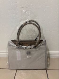 Brand New Marilyn Monroe Taupe Handbag 2-Piece Matching Tote & Crossbody Purse Set