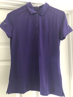Women’s Nike Size M Golf Polo Purple New with Tags Embroidery on Sleeve