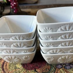 8 Tazones Pequeños Para Postre Princes House  Solo Se Usaron De Decoración 