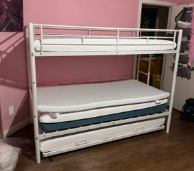 Twin triple bunk bed