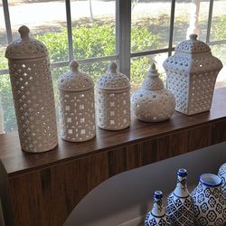5 Piece Jars And Vases