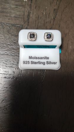 Moissanite 925 Sterling Silver Stud Earrings