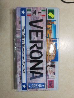 Verona Italy Souvenir License Plate