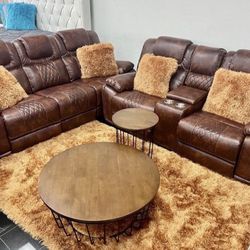 Santiago Brown Loveseat And Sofa Set ONLY $1199! 