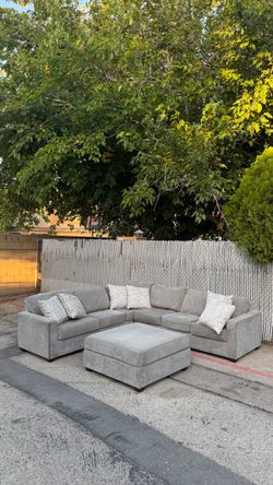 Gray sectional sofa