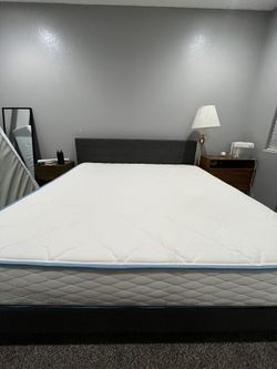 King Size Mattress and Bed Frame (pick up only)
