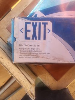 Thin DIE CAST LED EXIT SIGN