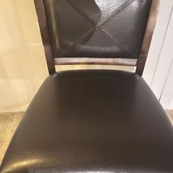 2 Solid Wood Bar-Height Stools