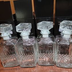 New Crystal Decanters 38oz 2 Left