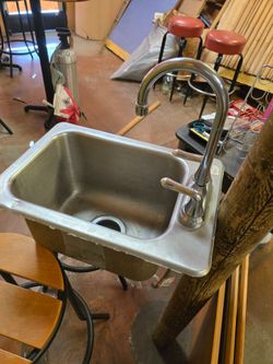 Stainless Steel Single Basin Sink with Faucet