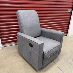 Evolur Raleigh Glider Recliner Light Grey
