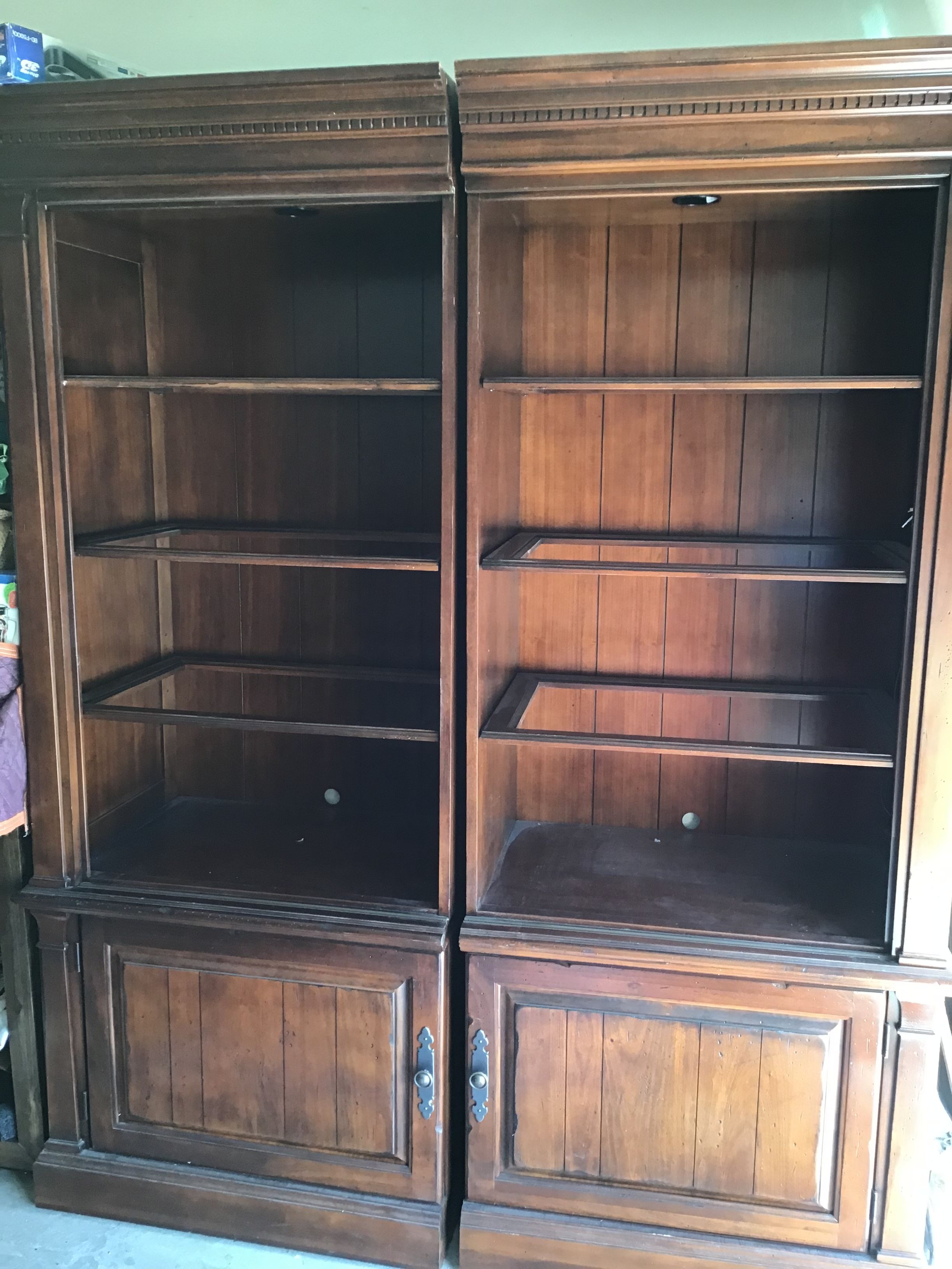 Solid wood bookshelves