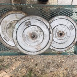 4 - 50 Pound Plates 3/4 Barbell 