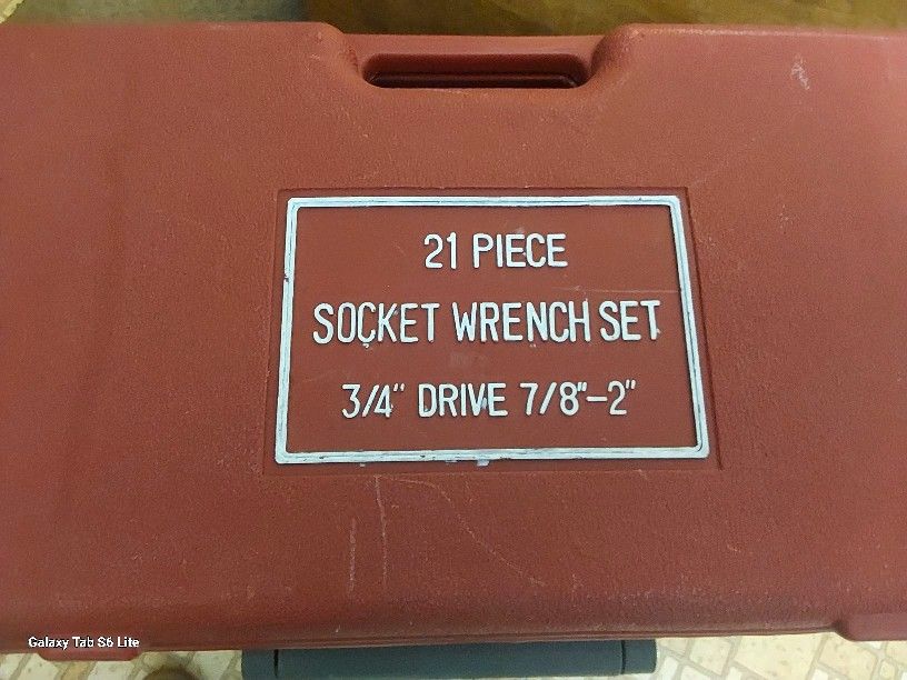 21 Piece Socket Wrench Set 3/4"Drive 7/8"-2" BRAN NEW