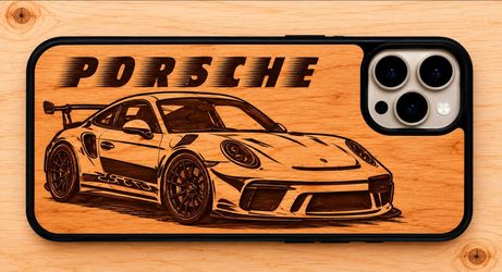 Porsche design wood phone case for iPhone and Samsung galaxy
