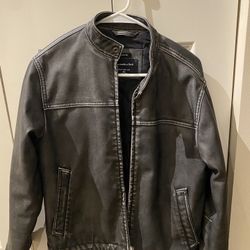 Abercrombie & Fitch Black Faux Leather Jacket 