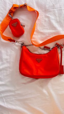 Prada Orange Shoulder Bag with Pouch