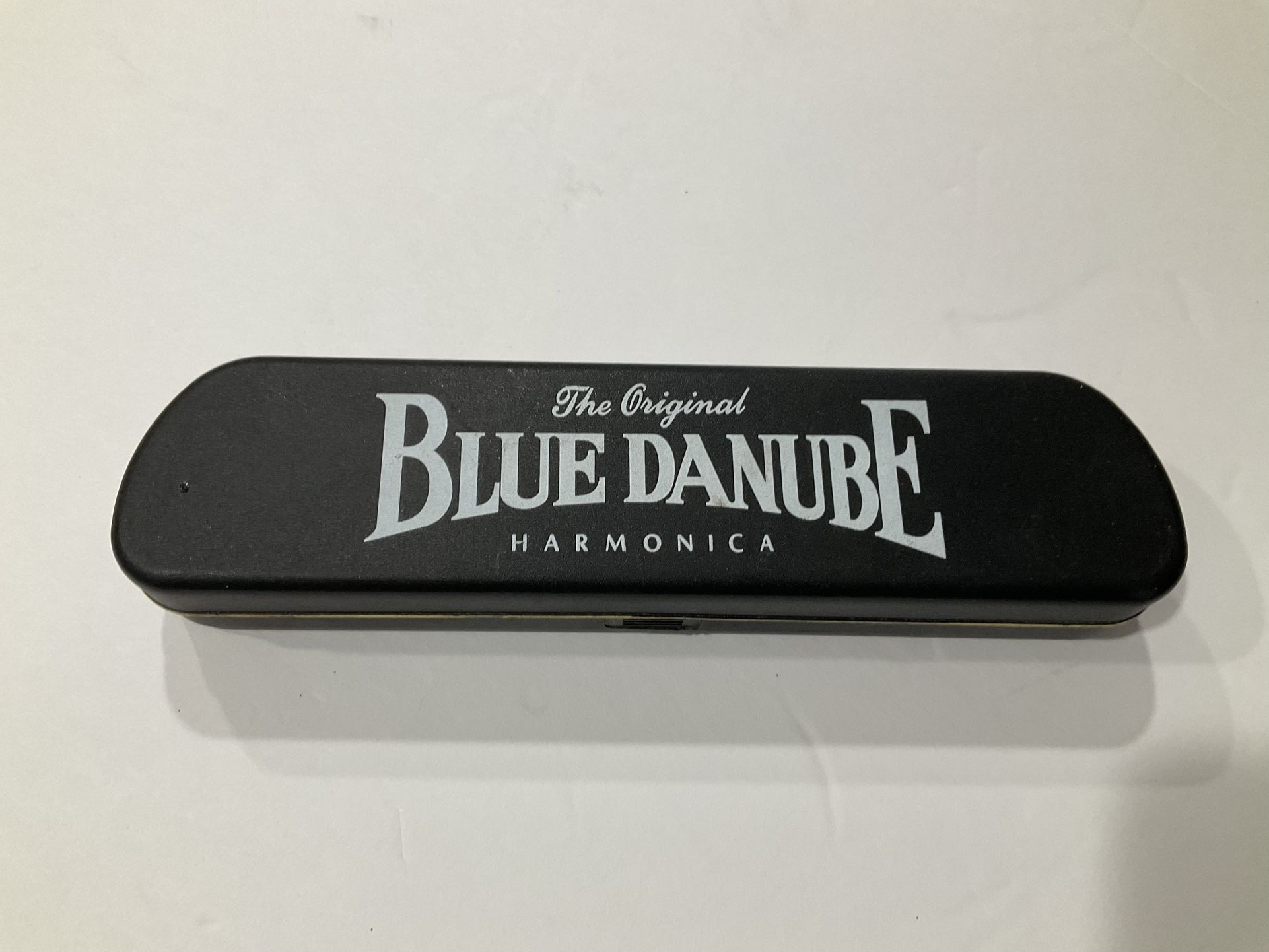 Vintage Blue Danube Harmonica With Case