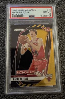 2024 PRIZM MONOPOLY MATAS BUZELIS BLACK GOLD 4/5 PSA 10 POP 1