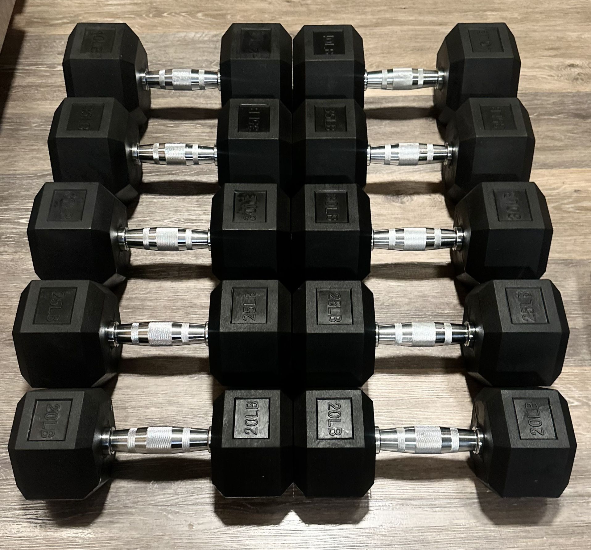 300lb Dumbbell Set 20lbs, 25lbs, 30lbs, 35lbs, 40lbs Pairs