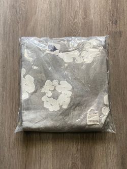 Denim Tears Cotton Wreath Grey and White Hoodie