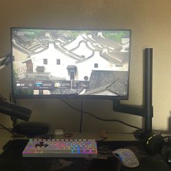 AOC 24” C24G1A Curved Monitor + Dual Monitor Arms (2 Arms)