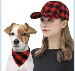 Dog Collar And Matching Baseball Cap Set