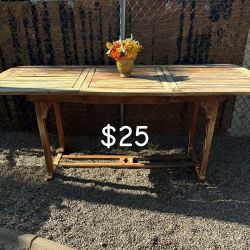 Wood Patio Table 
