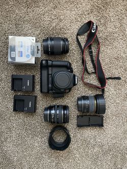 Canon EOS Rebel T6 Camera Bundle – 3 Lenses + Accessories