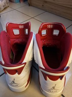 Air Jordan 6 White Red Sneakers