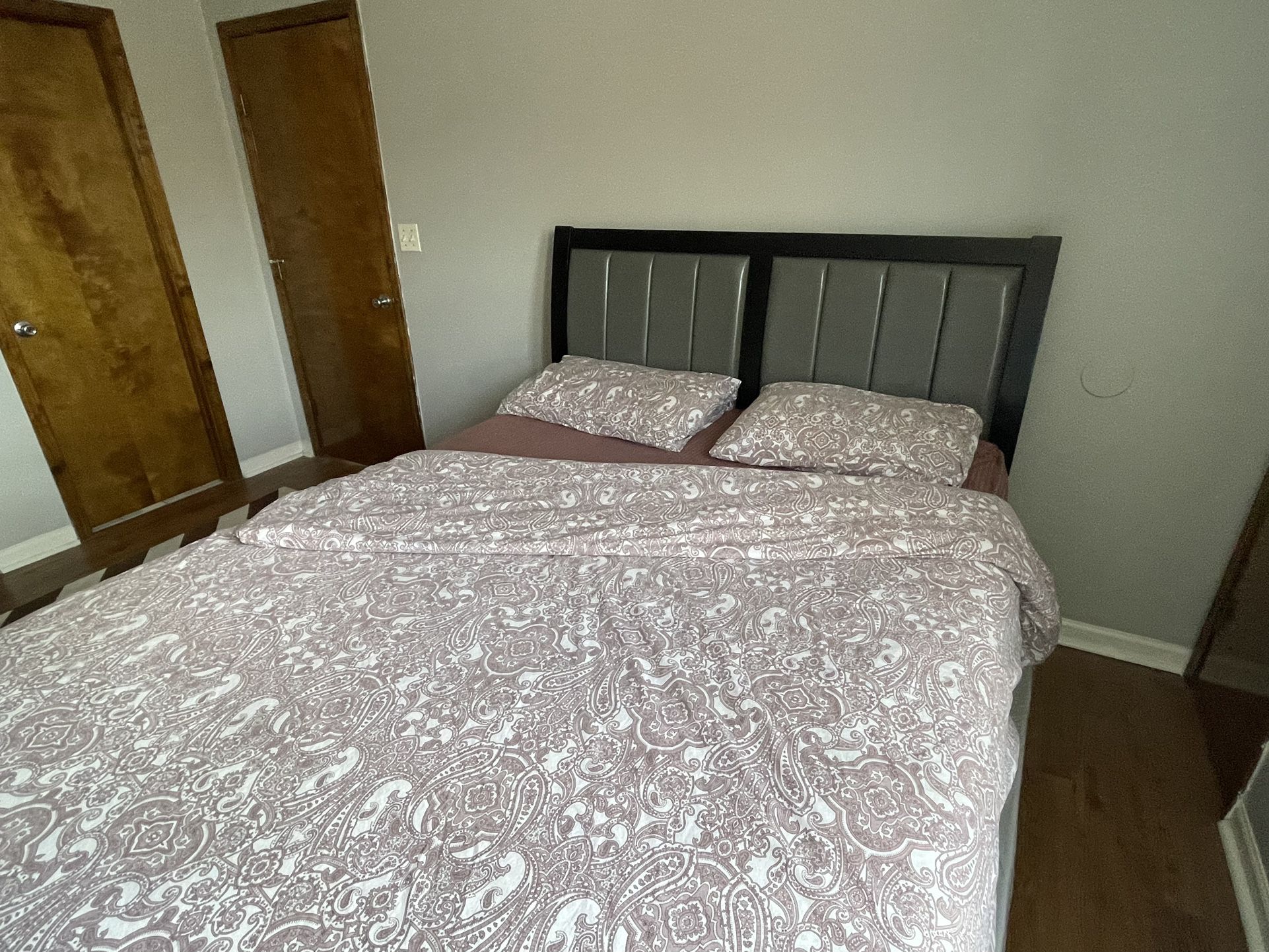 Brand New Queen mattress with spring box and frame
