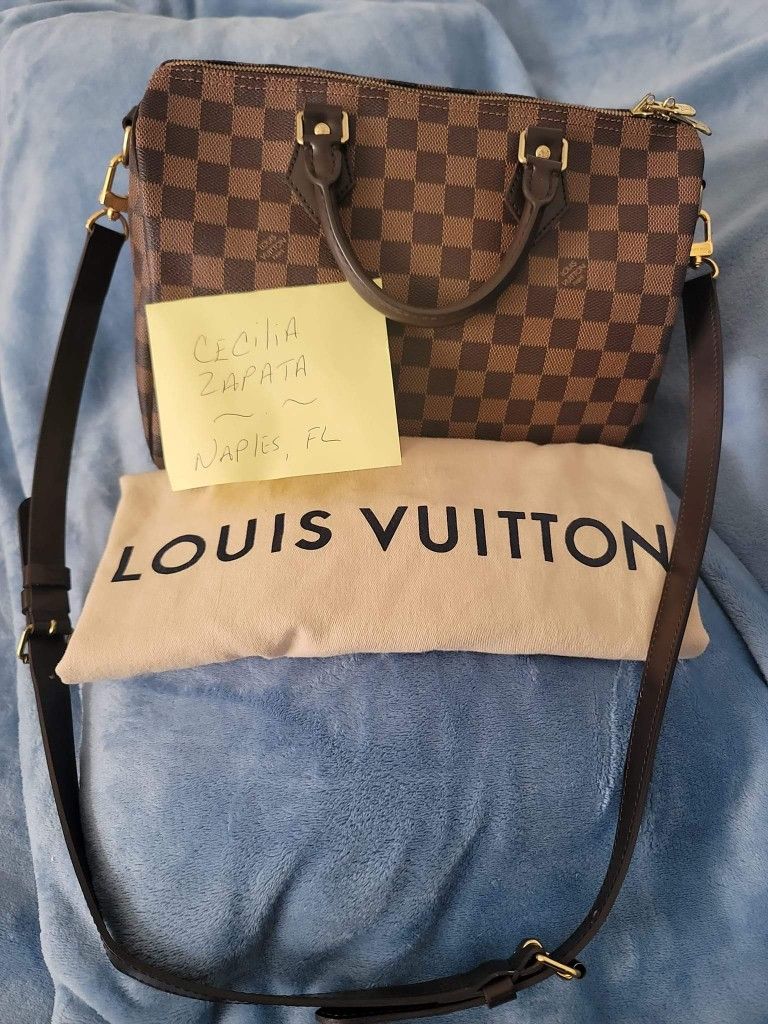 Louis Vuitton Speedy 30 Bandouliere Damier Ebene