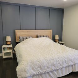 Bedroom Set, King Bed, Nightstand, Dresser And Mirror